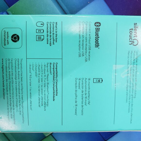 Logitech M240 Silent White Long Range Bluetooth ONLY Mouse 910-007116 Open box - Picture 9 of 10